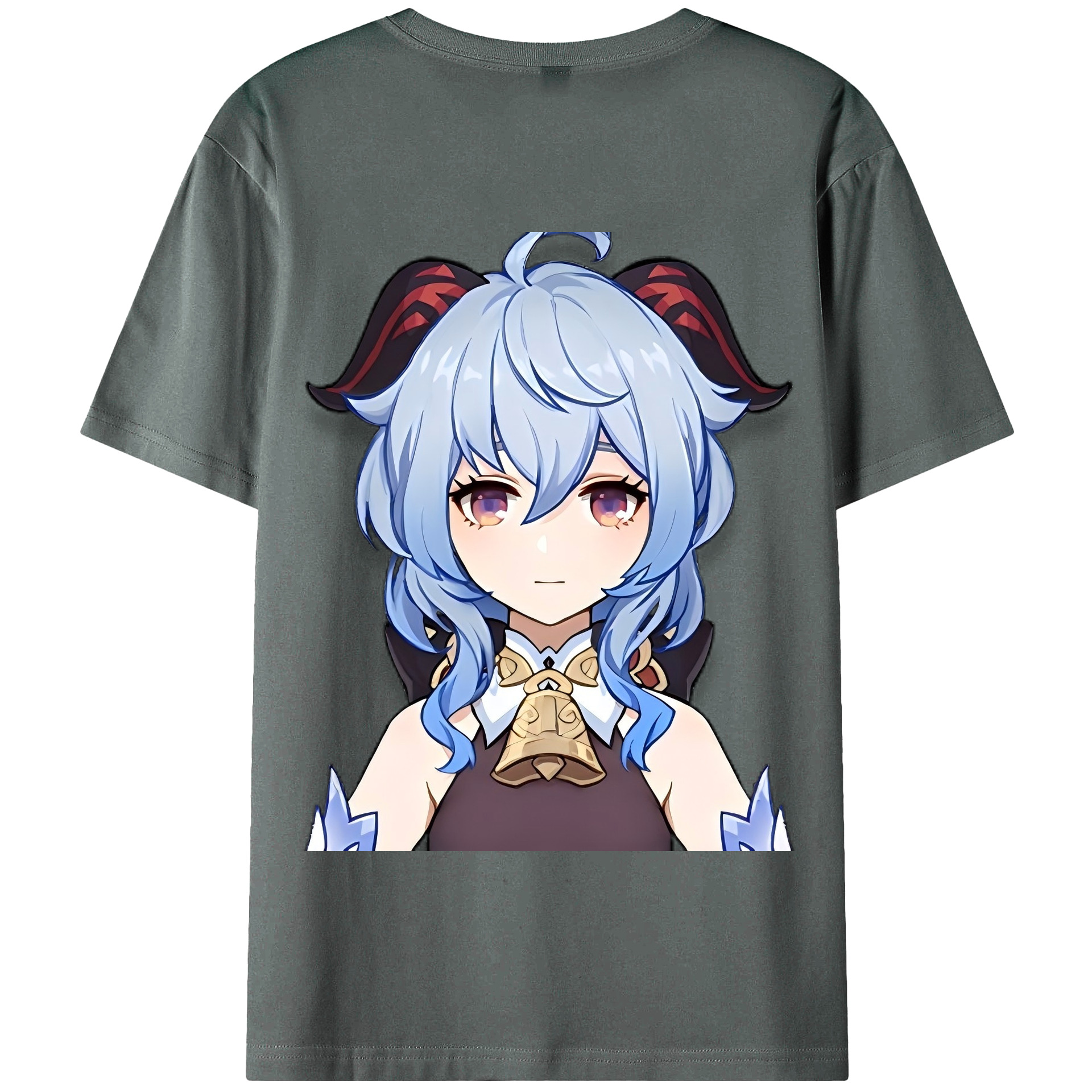 げんし神 甘雨 かんう genshin Ganyu 綿100％半袖Tシャツ（背面プリント）